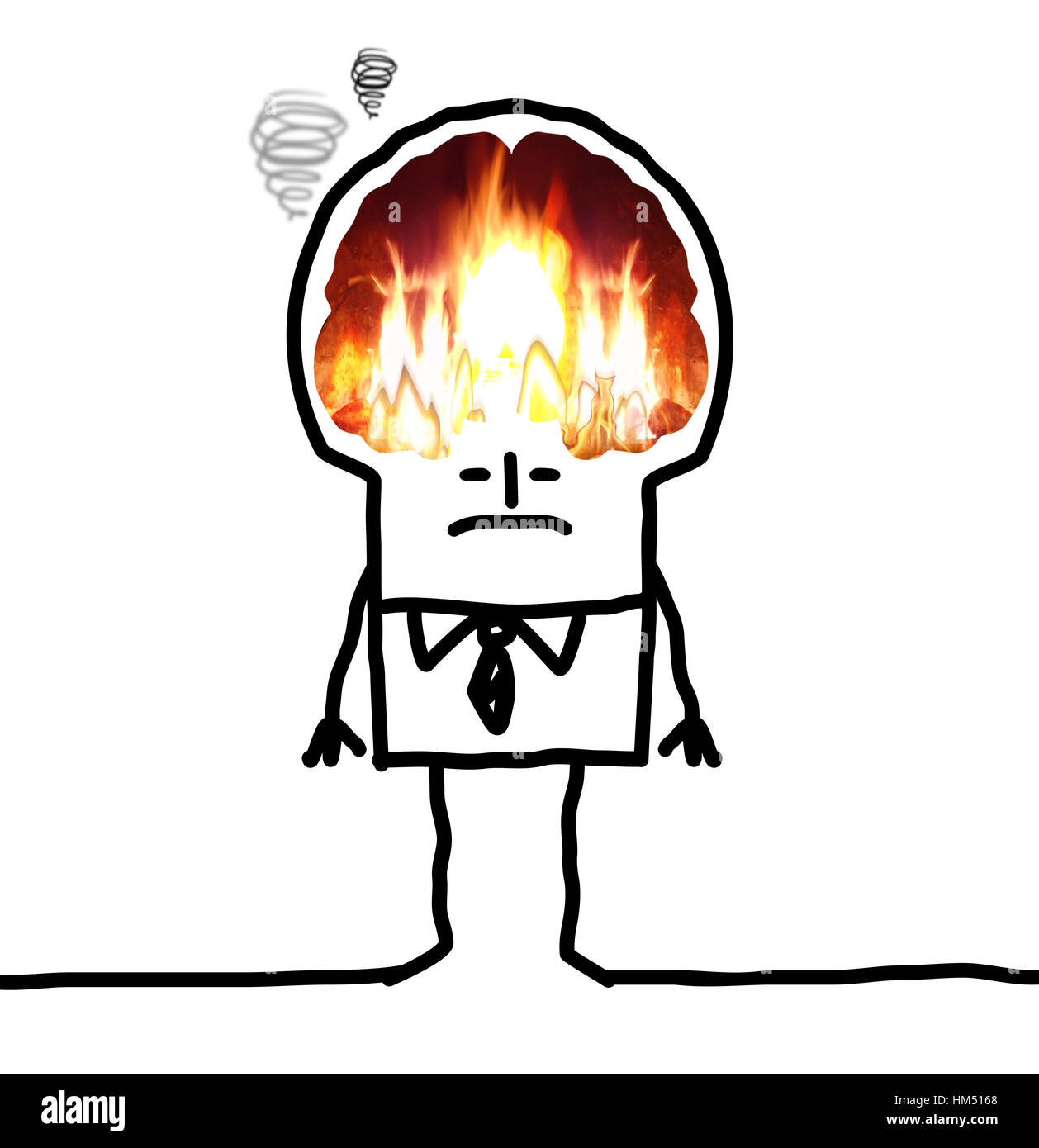 cartoon-big-brain-man-fire-and-fever-HM5168.jpg