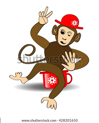 monkey-cartoon-red-hat-on-450w-428201650.jpg