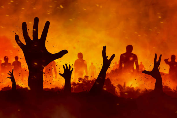 zombies-hand-silhouette-picture-id849048646