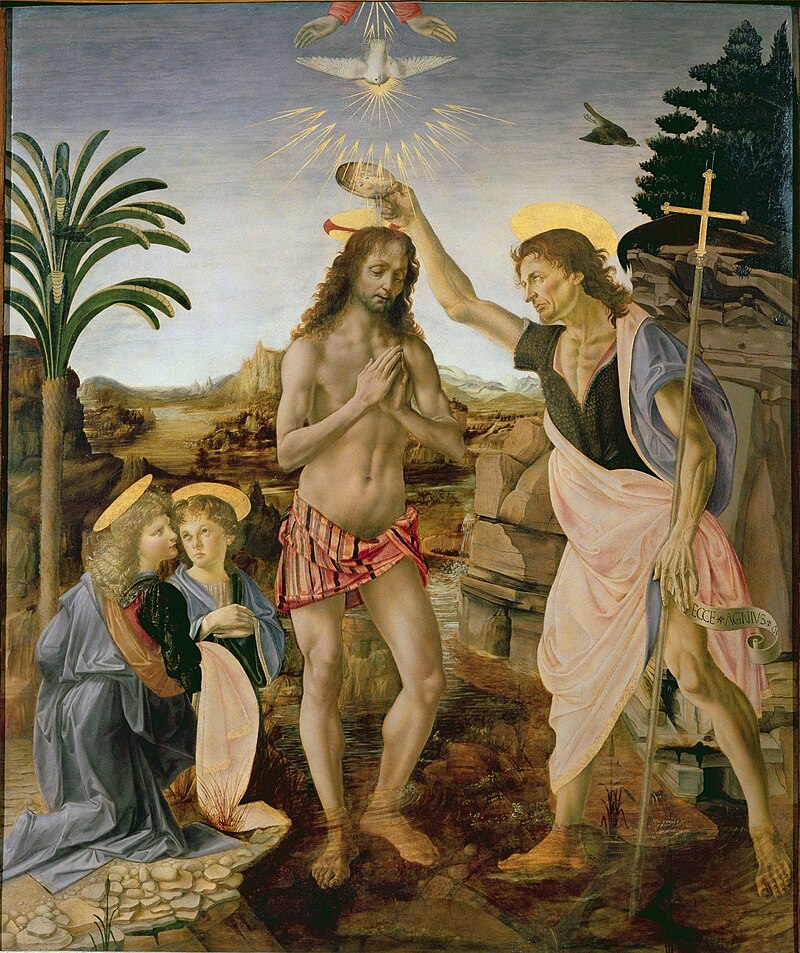 800px-Andrea_del_Verrocchio%2C_Leonardo_da_Vinci_-_Baptism_of_Christ_-_Uffizi.jpg